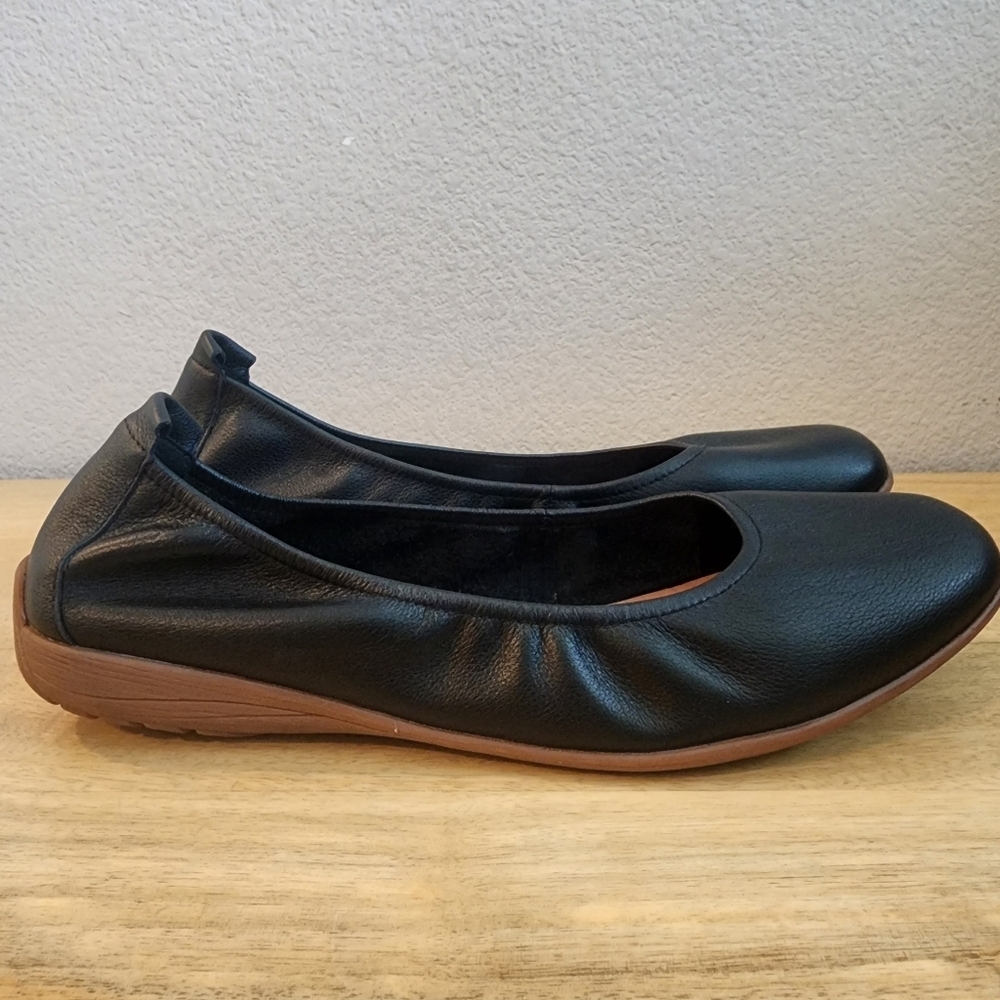 Josef Seibel Womens Fenja 01 Ballet Flat Shoes Slip On Leather Black Size 41